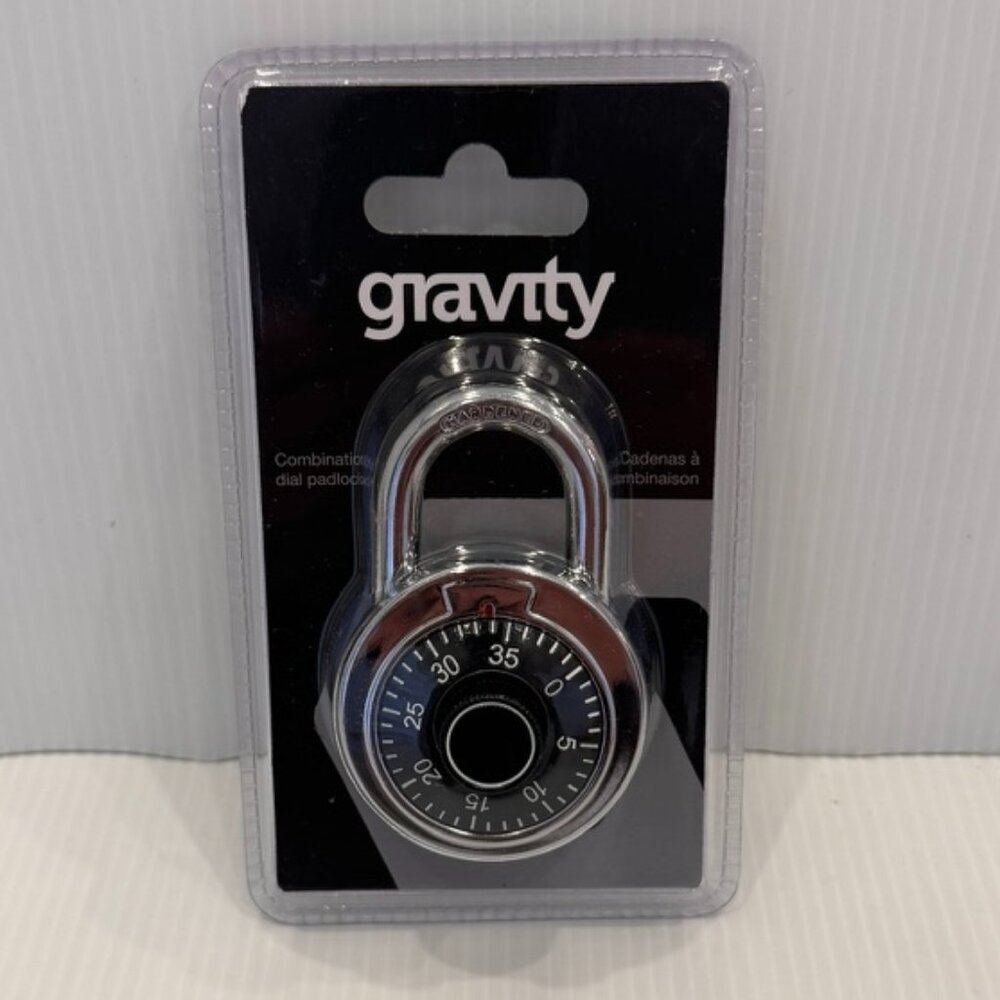 Gravity Combination Dial 3 Digit School/Gym Padlock - NEW